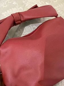 Chic Burgundy Bow Detail Clutch