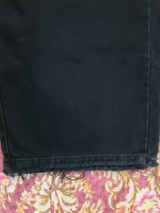 Stylish Wide-Leg Black Denim Jeans