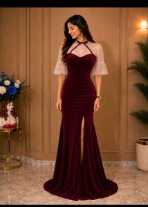 Elegant Velvet Evening Gown