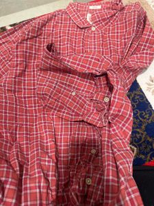 Levi's Red Plaid Slim Fit Shirt Size XXL