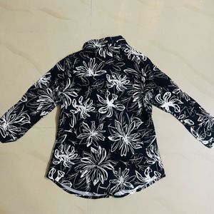 Black &amp; White Floral Print Shirt 😍
