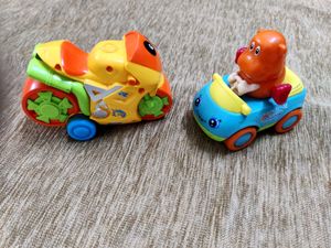 Vibrant Toy Motorcycle and Car Set