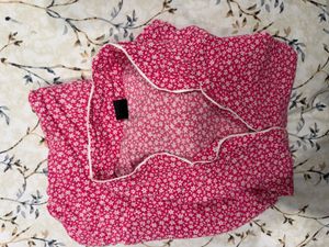 Pink Floral Pajama Set