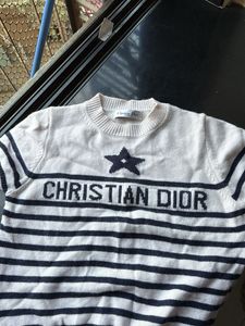 Christian Dior Striped Star Sweater