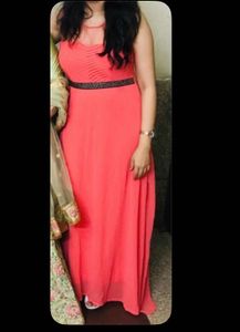 Elegant Pink Maxi Dress