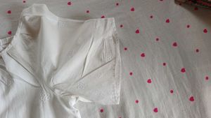 Chic White Eyelet Top