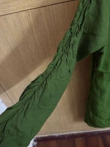 Chic Green Elephant Embroidered Kurta