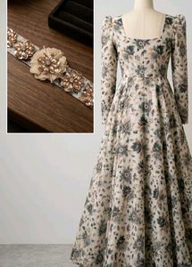 Beautiful Organza Frock with Jeans ✨