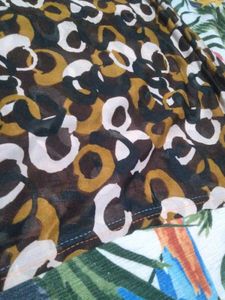 Patterned Midi Skirt