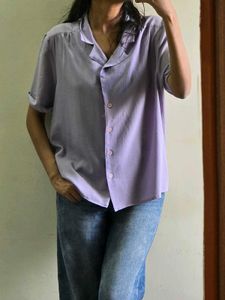 Elegant Lavender Striped Blouse
