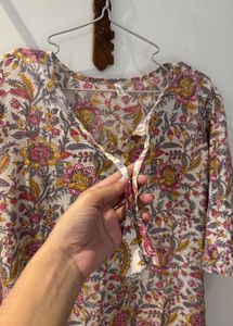 Womens Floral Print Kurti