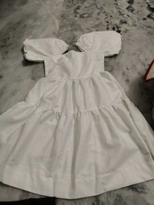 Chic White Puff Sleeve Dress