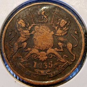 1835 East India Company Half Anna