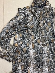 Animal Print Long Sleeve Top