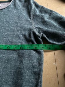 Men's Teal Heathered Long Sleeve Sweater