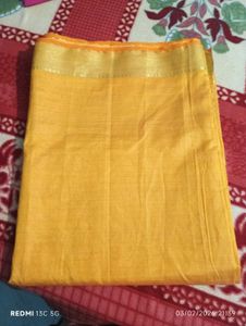 Yellow Cotton Saree