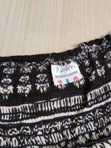 Boho Black &amp; White Print Maxi Dress