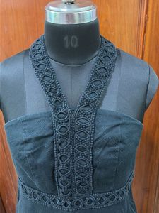 Black Dress with Lace Detail