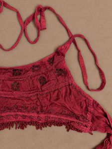 Boho Embroidered Halter Top
