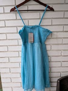 Light Blue Smocked Maxi Dress