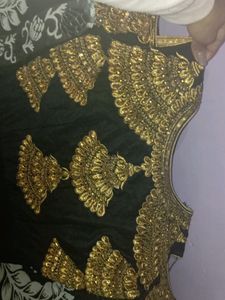 Embroidered Black & Gold Party Dress