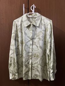 Vintage Patterned Button-Down Shirt
