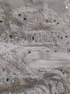 Elegant White Chikankari Kurti