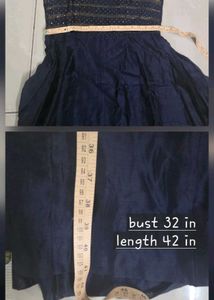 Vark Navy Blue Dress with Sequins