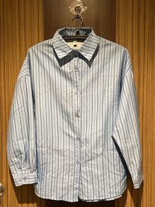 Light Blue Striped Button-Up Shirt