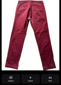 Red Casual Pants