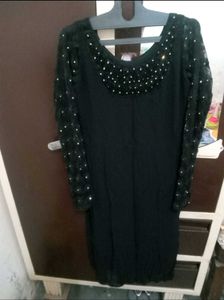 Black stylish Embellished Kurta designer seeleve