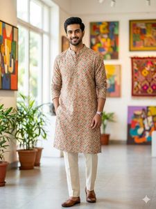 Men's Printed Kurta