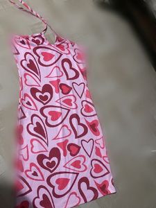 pink y2k hearts mini dress (s)