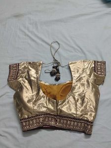 Exquisite Gold Embroidered Blouse