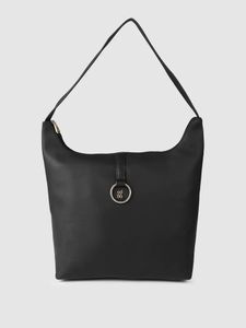 Baggit Black Faux Leather Shoulder Bag