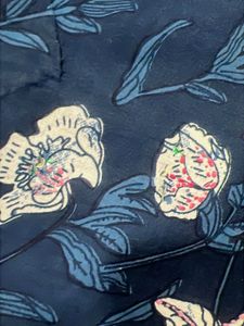 Navy Blue Floral Print Dress