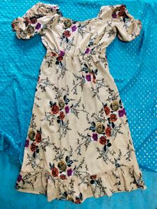 Floral Print Short Sleeve Casual Dress