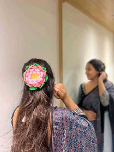 Crochet Lotus Hair Clip 🪷