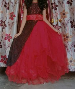 Beautiful red gown for kids