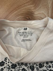 White T-Shirt with Floral Heart Print