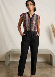 Ruhaan's Multi-Pattern High-Waist Jumpsuit