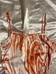 Orange Swirl Mini Dress