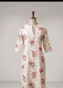 Elegant Floral Print Kurta