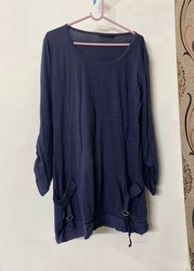 Navy Blue Baggy Top