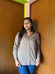 Classic Brown Button-Up Shirt