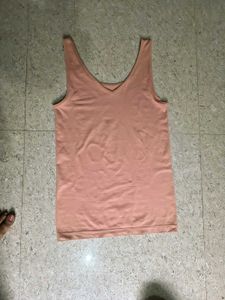 Peach V-Neck Tank Top