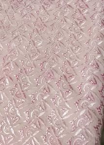 heavy Chikankari Pink embroidery Dress material M