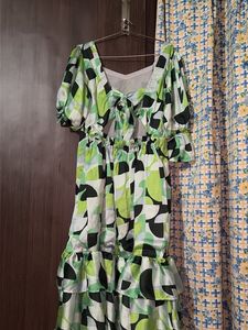 Stylish Geometric Print Midi Dress
