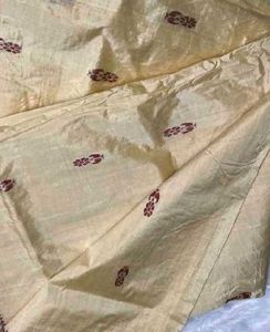 Elegant Cream Saree with Maroon Border
