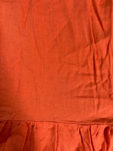Bright Orange Ruffled Tunic Top
